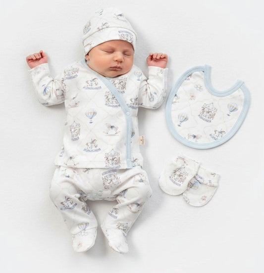 Adorable 5 Piece Cotton Set with Fairground Detail