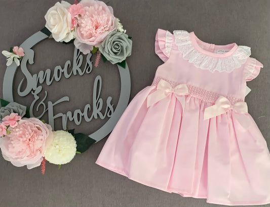 Girls Dress with Lace and Bow Detail - WA 004