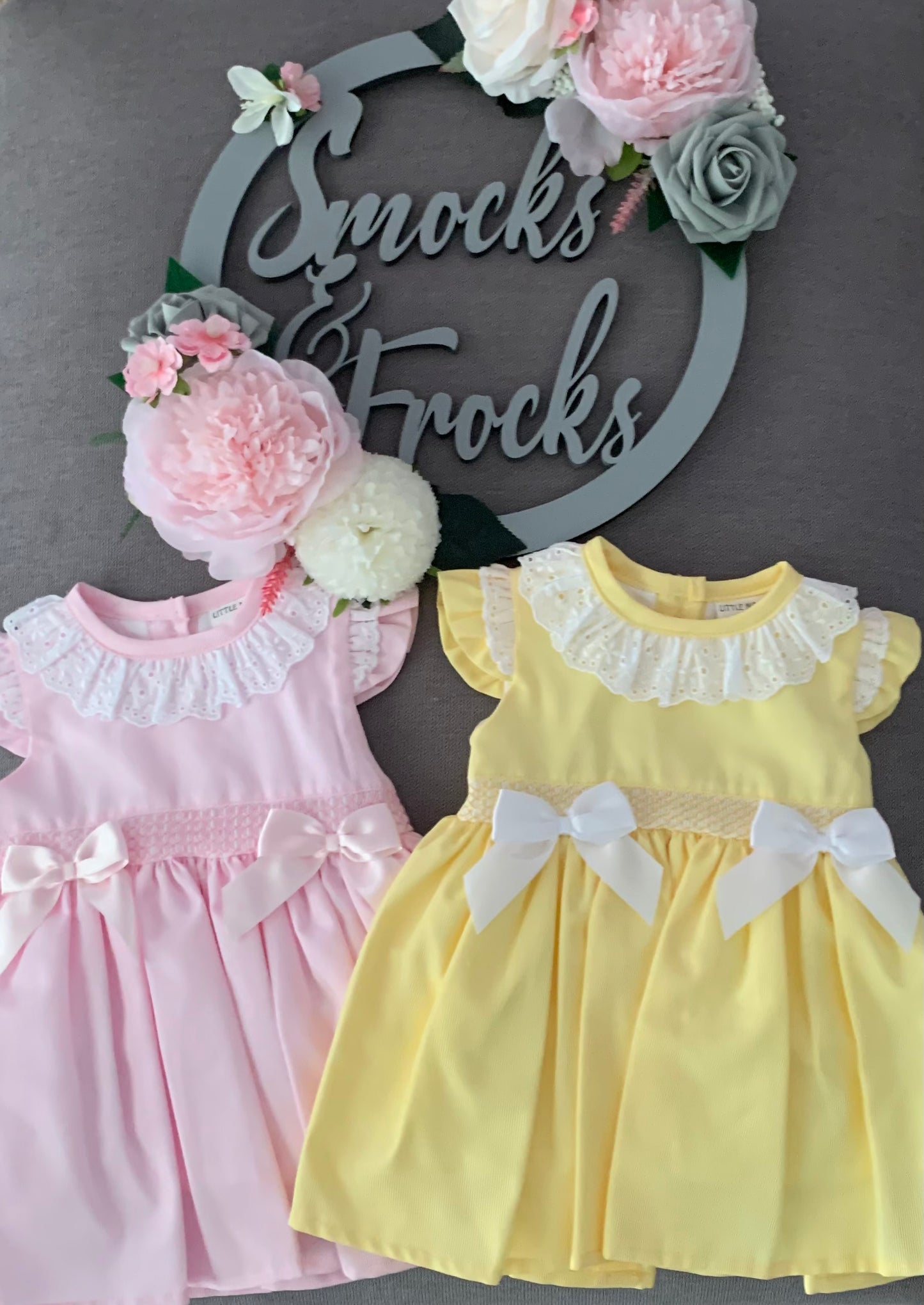 Girls Dress with Lace and Bow Detail - WA 004