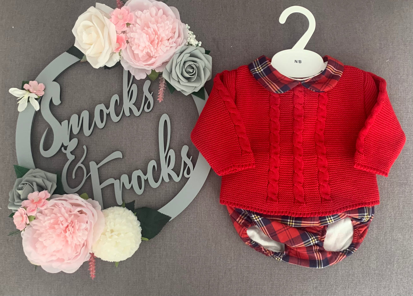 Red Tartan 2 Piece Set - W23130