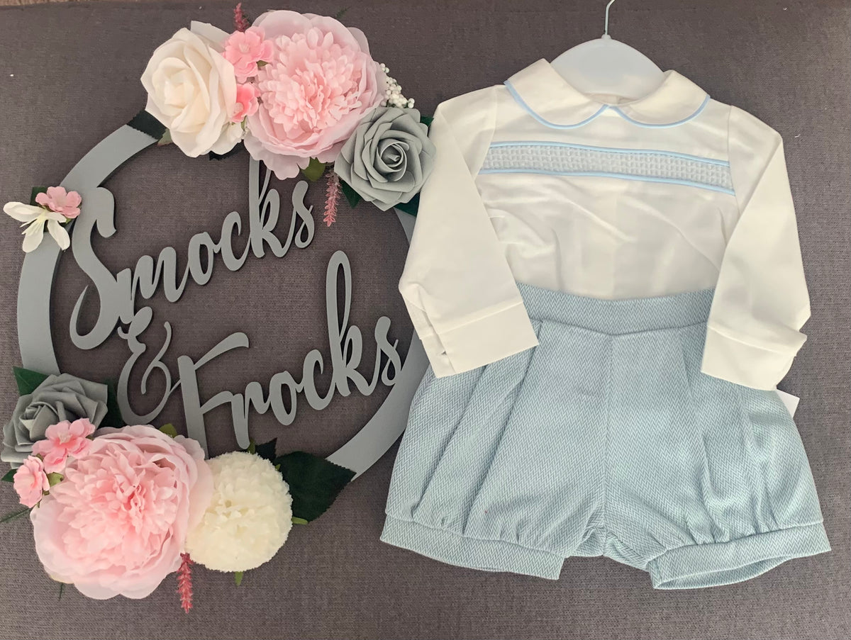 Boys Smocked Short Set 2265 Smocks and Frocks
