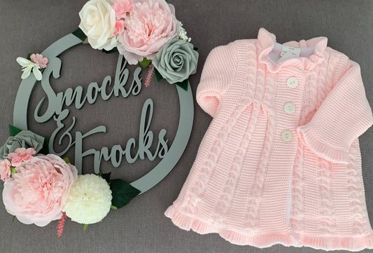 Girls Knitted Jacket with Fleece Lining - 4881