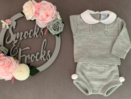 2 Piece Jam Pant Set with Pom Pom Detail - 023RF-704