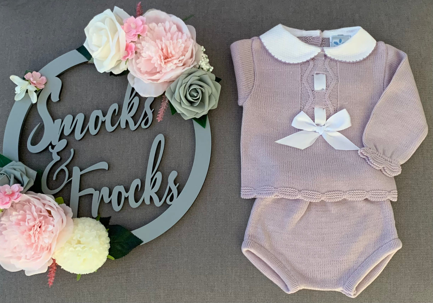 Lilac 2 Piece Jam Pant Set with Bow Detail - 023RF-714