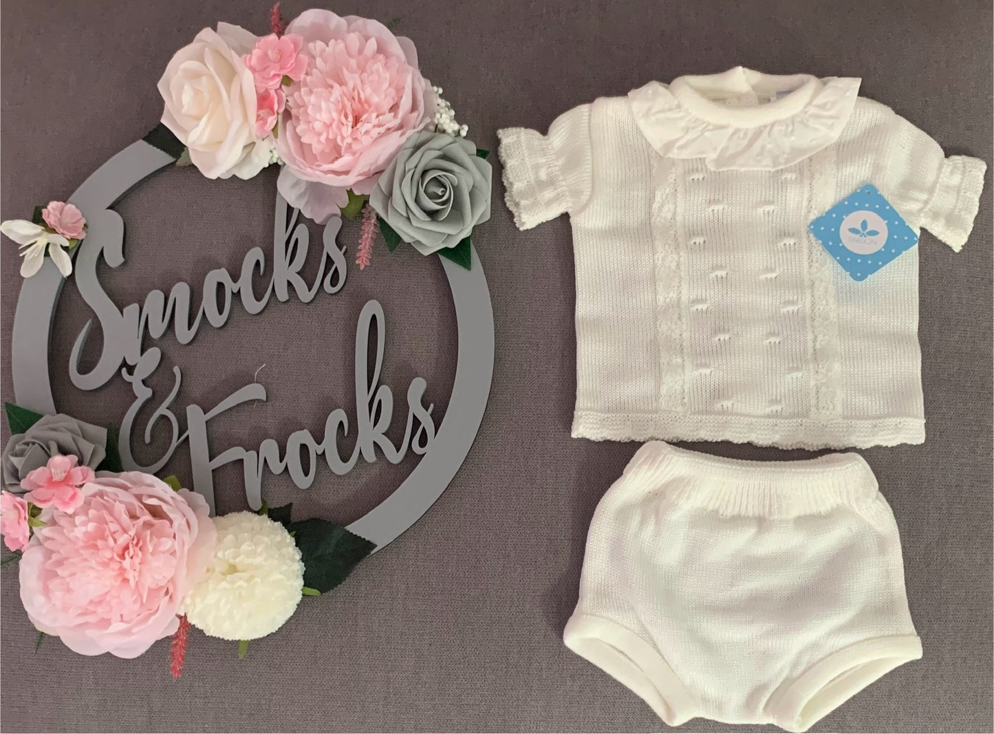 2 Piece Knitted Top and Bloomer Set - 22RF-615