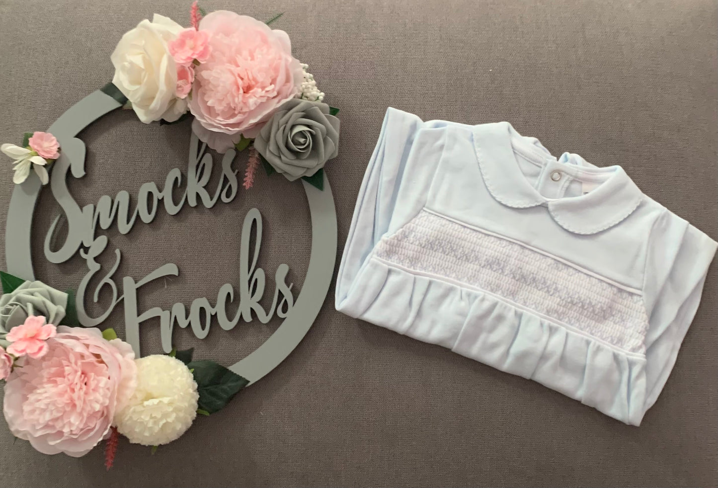 Cotton Smocked Babygrows - MN002.CB