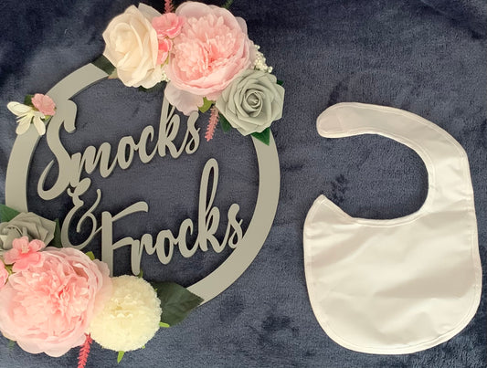 White Velcro Towelling Bib