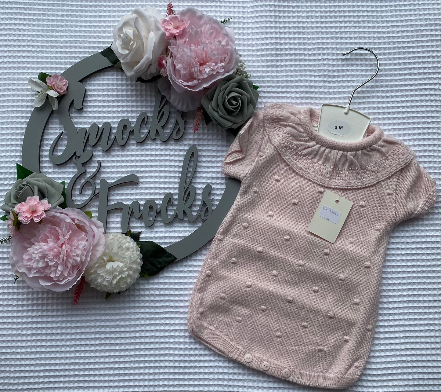 Girls Pink knitted Romper - P2048