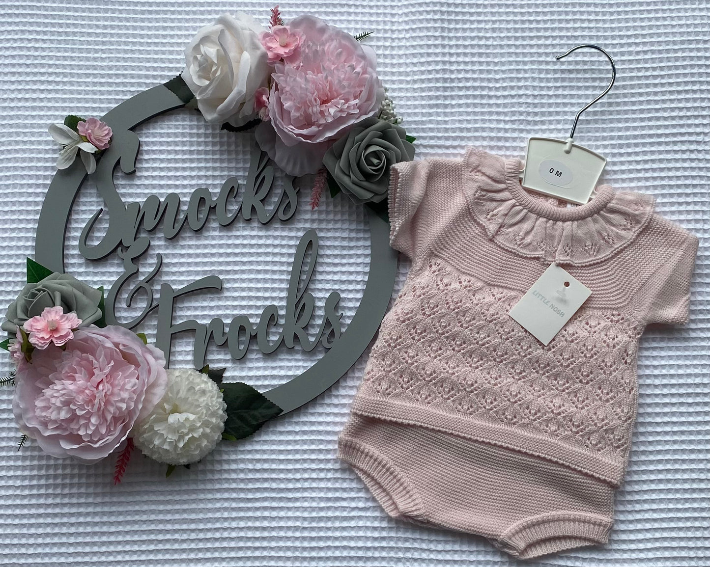 Girls Pink Knitted 2 Piece Set - C4047
