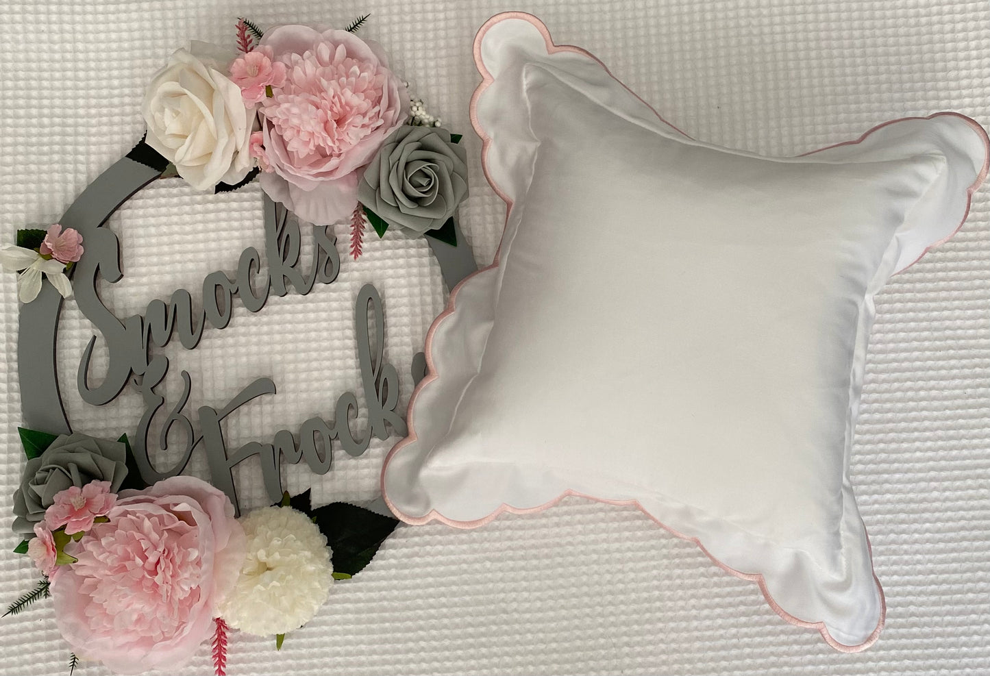 Mini Square Scallop Pillow