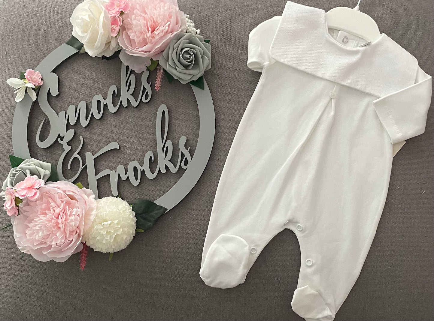 Cotton Babygrow with Square Collar - SG125