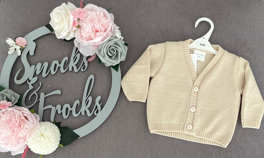 Boys Knitted Cardigan - MC617 - 2 Colours (Blue and Beige)