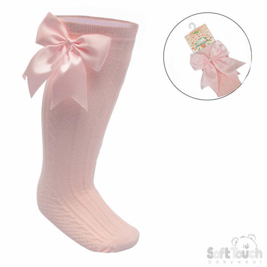 Knee High Socks with Bow Detail