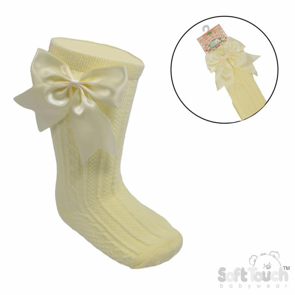 Knee High Socks with Bow Detail