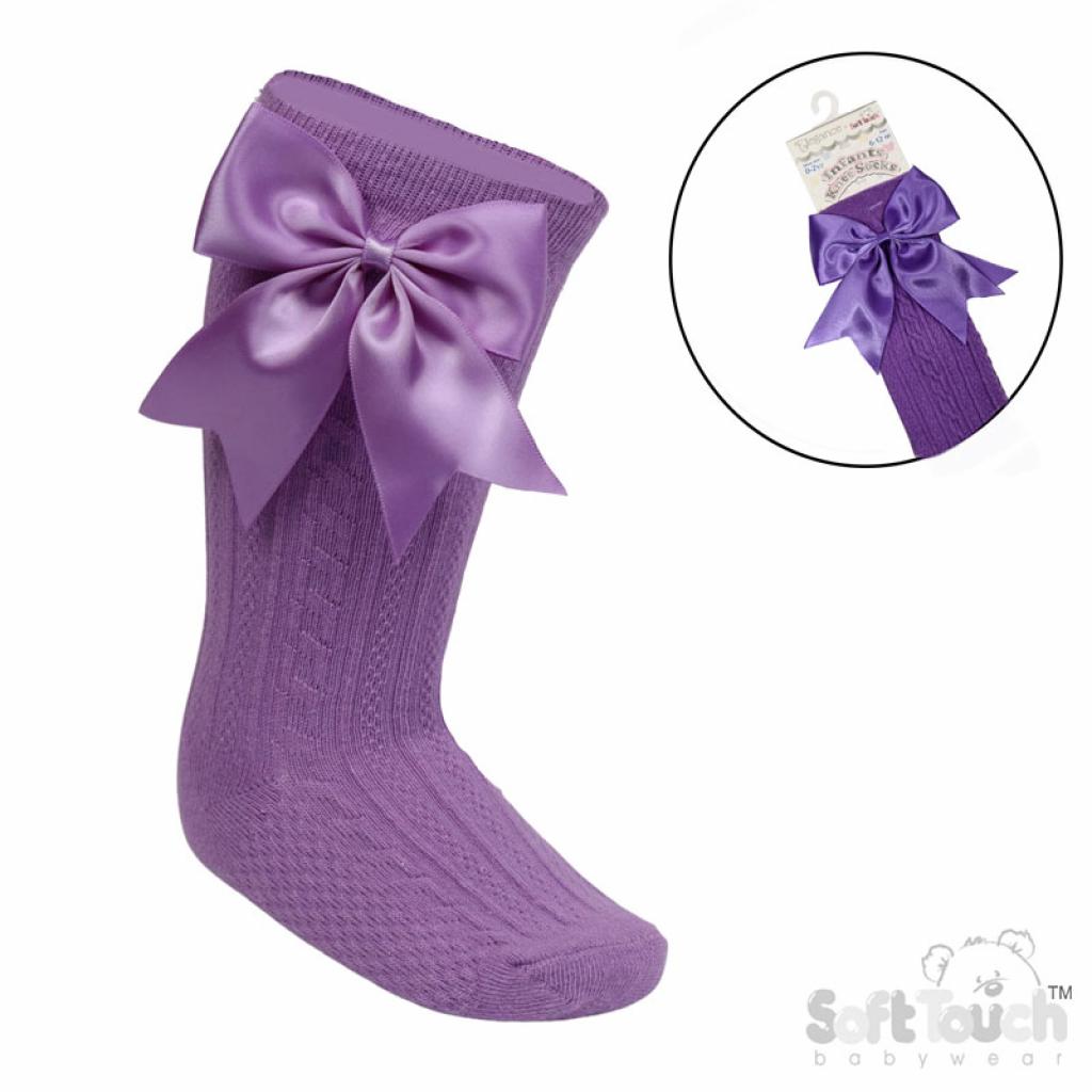 Knee High Socks with Bow Detail