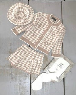 Girls Dogtooth 4 Piece Skirt Set