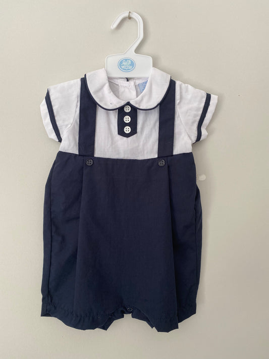 Boys Button Detail Romper - W22068