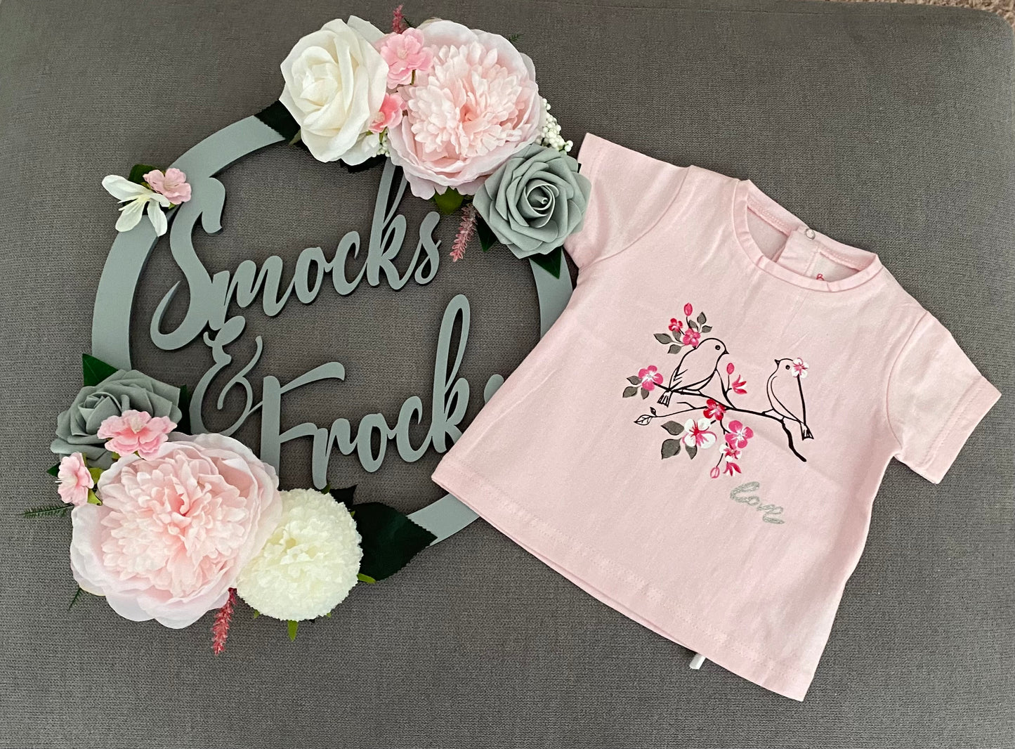 Pink Birds and Blossom T Shirt - BYB10485