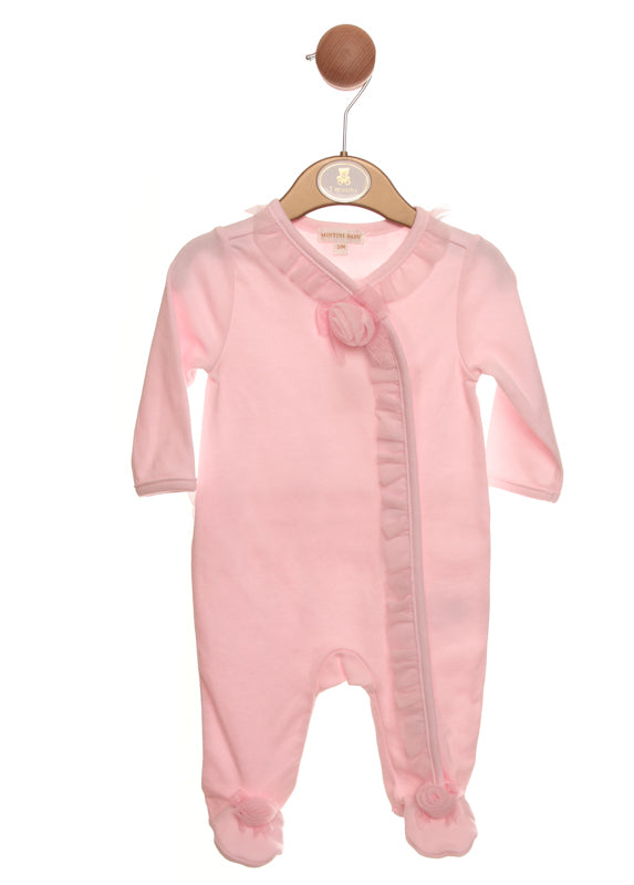 Pink Babygrow with Frill detail - MB2321A