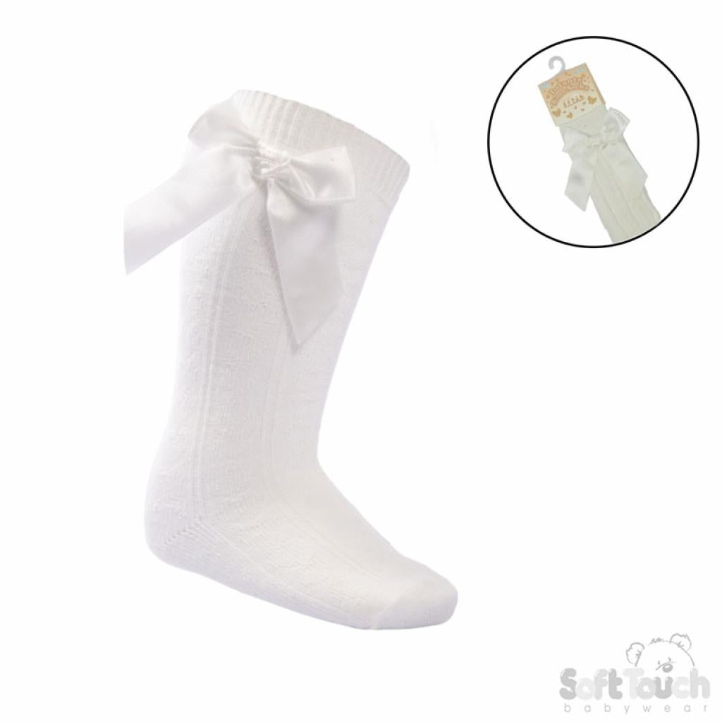 Knee High Socks with Bow Detail