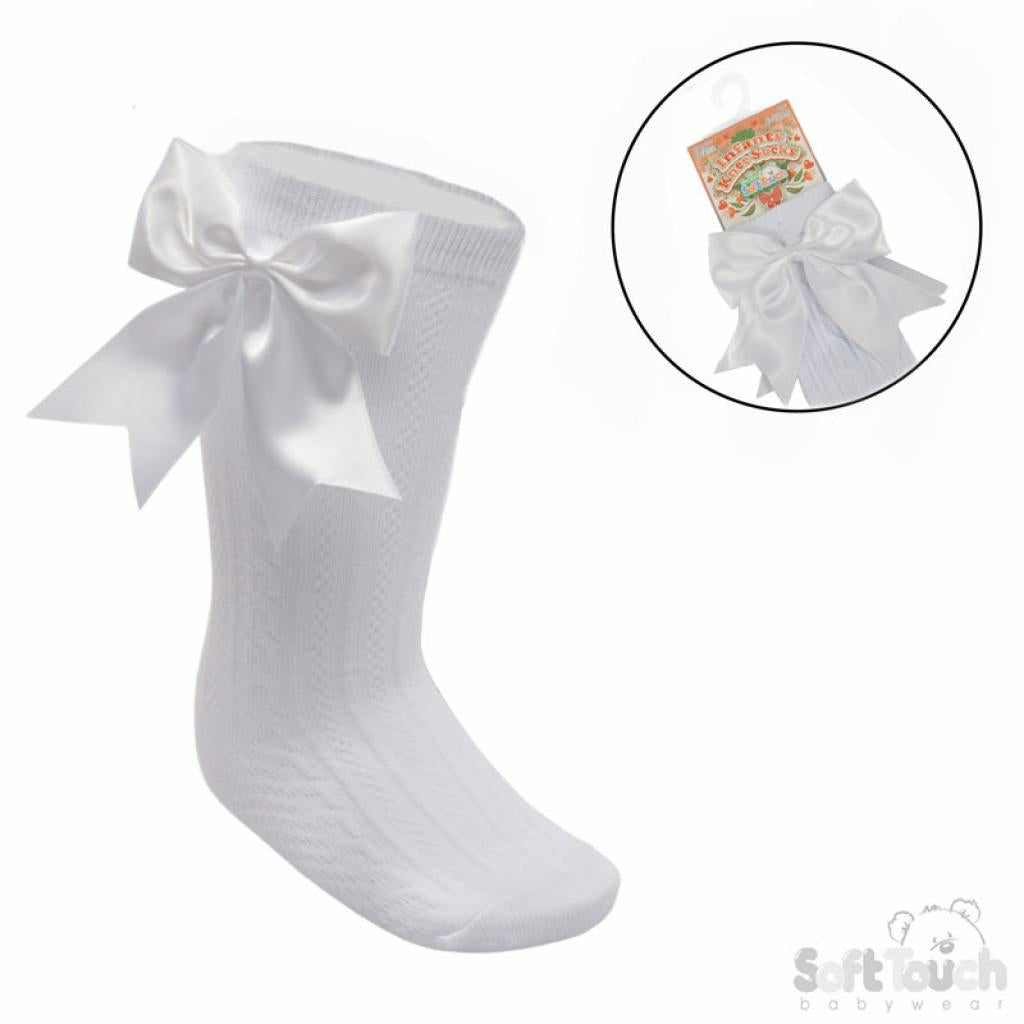 Knee High Socks with Bow Detail