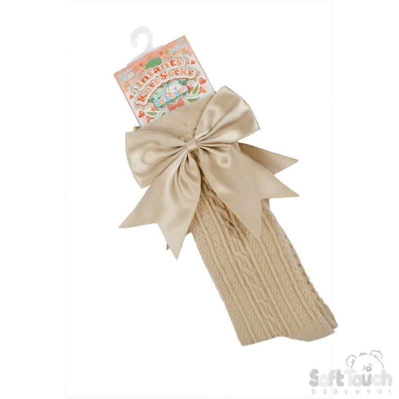 Knee High Socks with Bow Detail