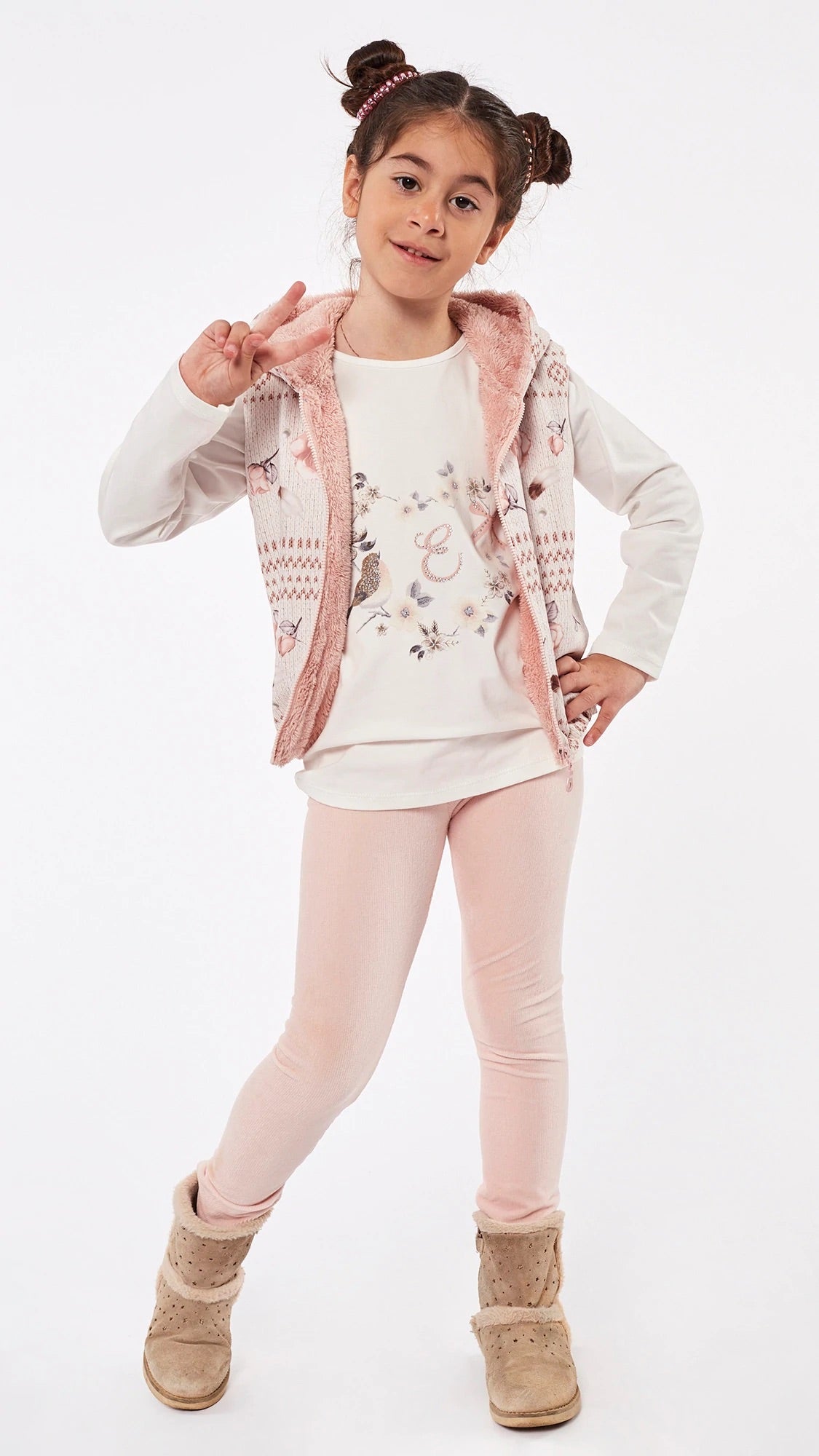 3 Piece Legging Set with Gilet - 215268