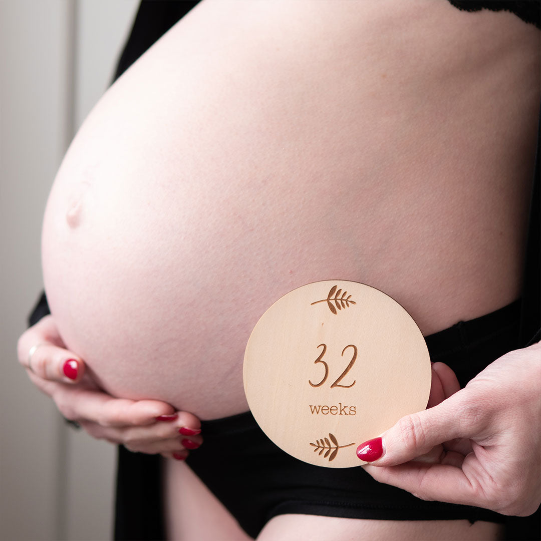 Pregnancy Wooden Milestone Discs