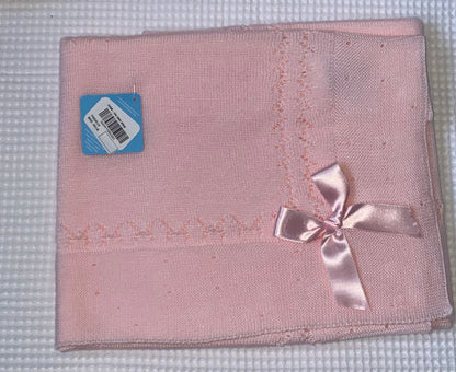 Knitted Shawl with Bow - 22AM - 705