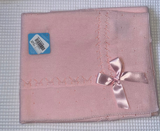 Knitted Shawl with Bow - 22AM - 705