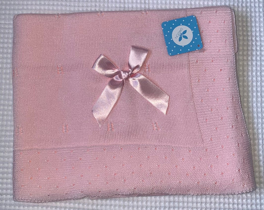 Knitted Shawl with Bow - 22AM - 704