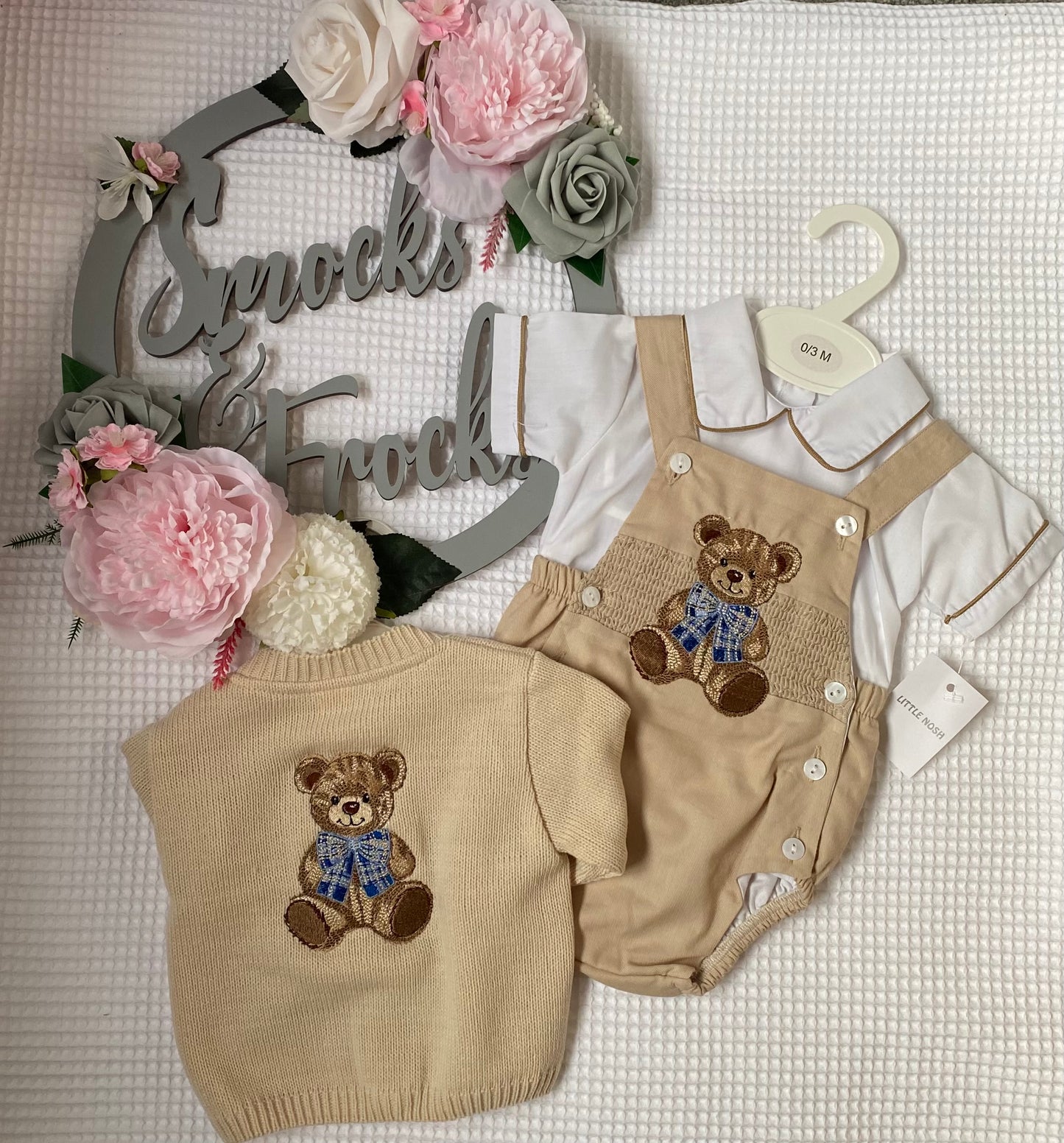 Teddy Romper and Cardigan Set
