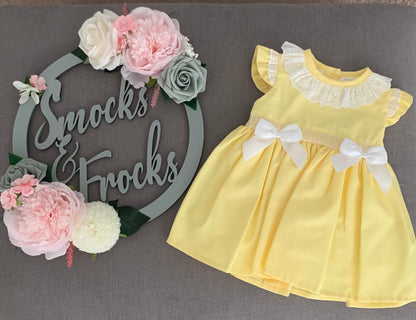 Girls Dress with Lace and Bow Detail - WA 004
