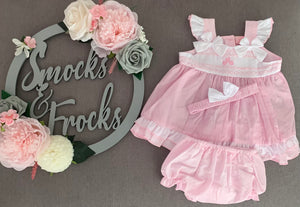 Rock-A-Bye - Pink Dress with Bow Headband - D06413A