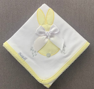 Baby Soft Cotton Burp Cloths with Bunny Design - Various Colours