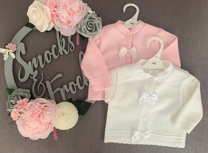 Girls Cardigan with Bow Detail - W23122