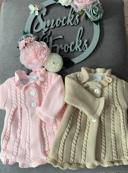 Girls Knitted Jacket with Fleece Lining - 4881