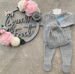 Boys Knitted 2 Piece Set with Matching Hat - C3020