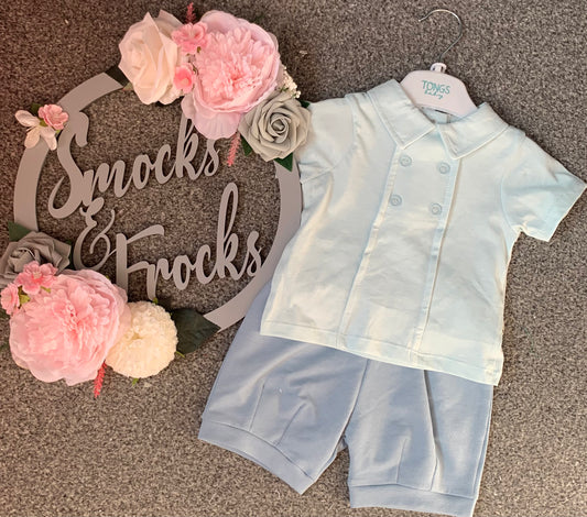 Boys Aqua Short Set