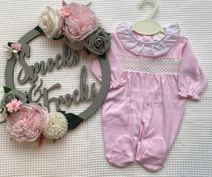 Cotton Smocked Babygrow - LNW2564/LNW2550
