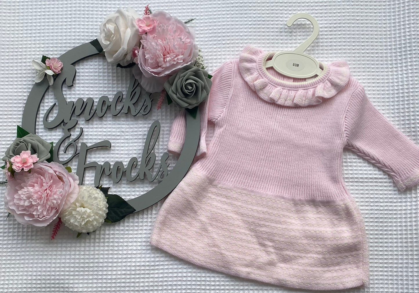 Girls Pink Knitted Dress - 5353