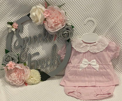 Girls Top and Bloomer Set with Bow Detail - HB1002-25 Pink or Lemon