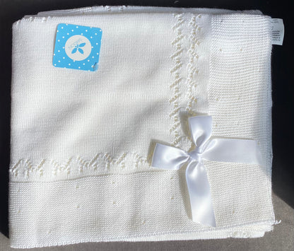 Knitted Shawl with Bow - 22AM - 705