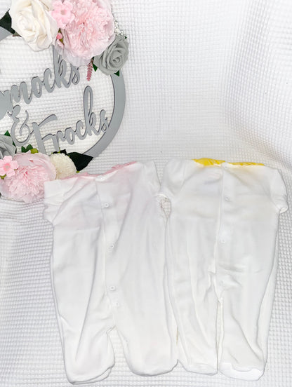 Rocking Horse and Smocked Detail Velour Babygrow - HBLNS26010