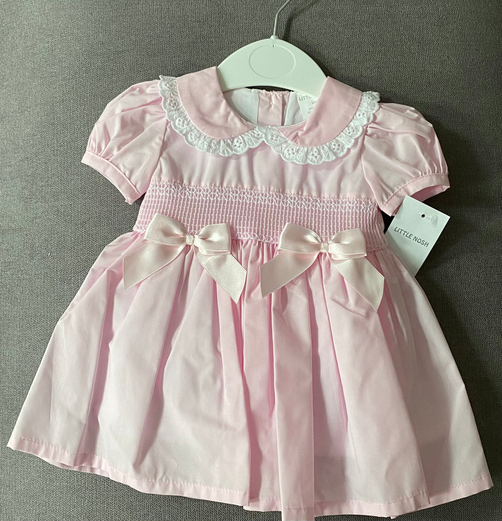 Girls Pink Dress with Bow Detail - LN6