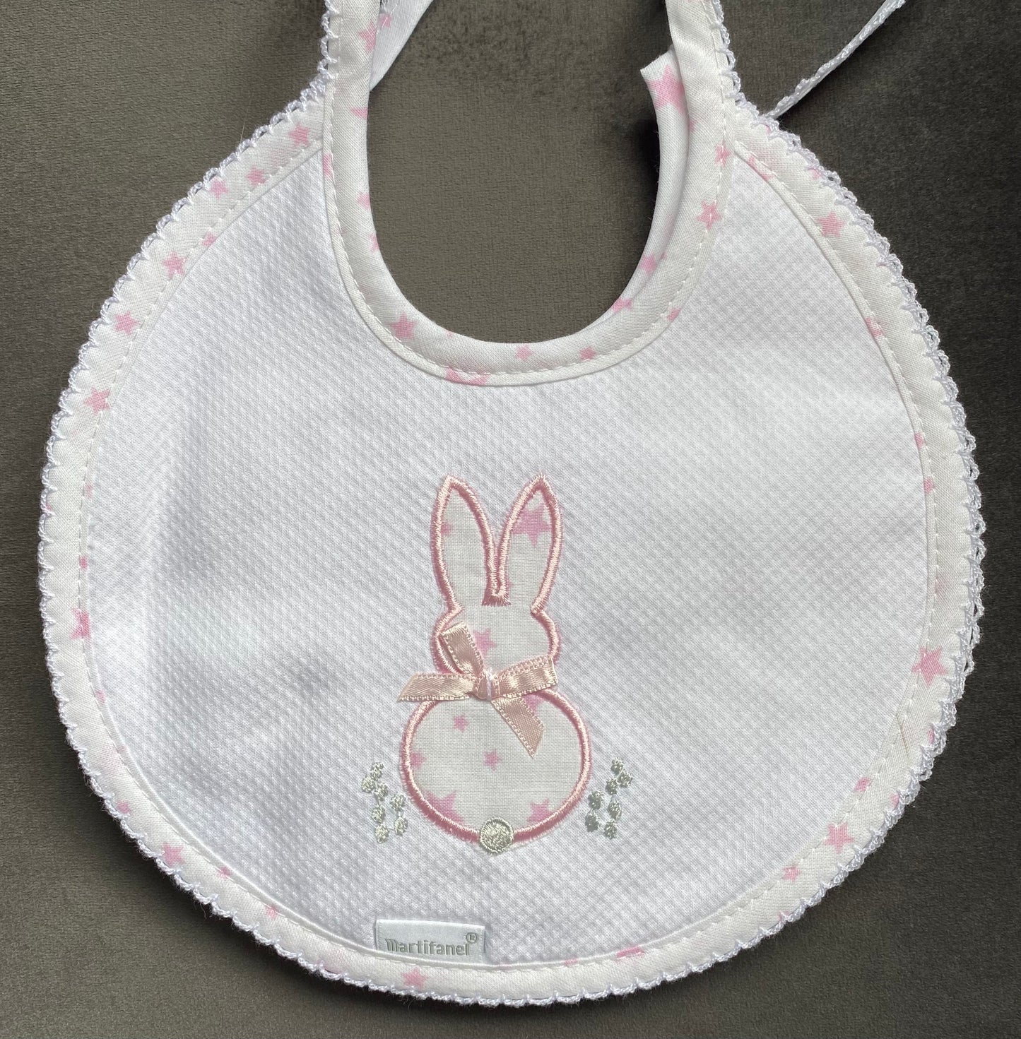 Bunny Embroidered Bibs - BAB5