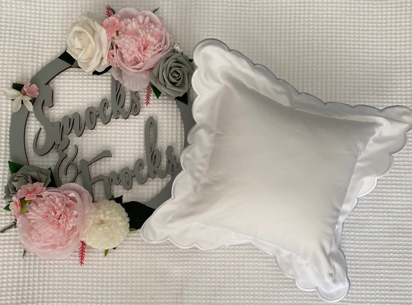 Mini Square Scallop Pillow