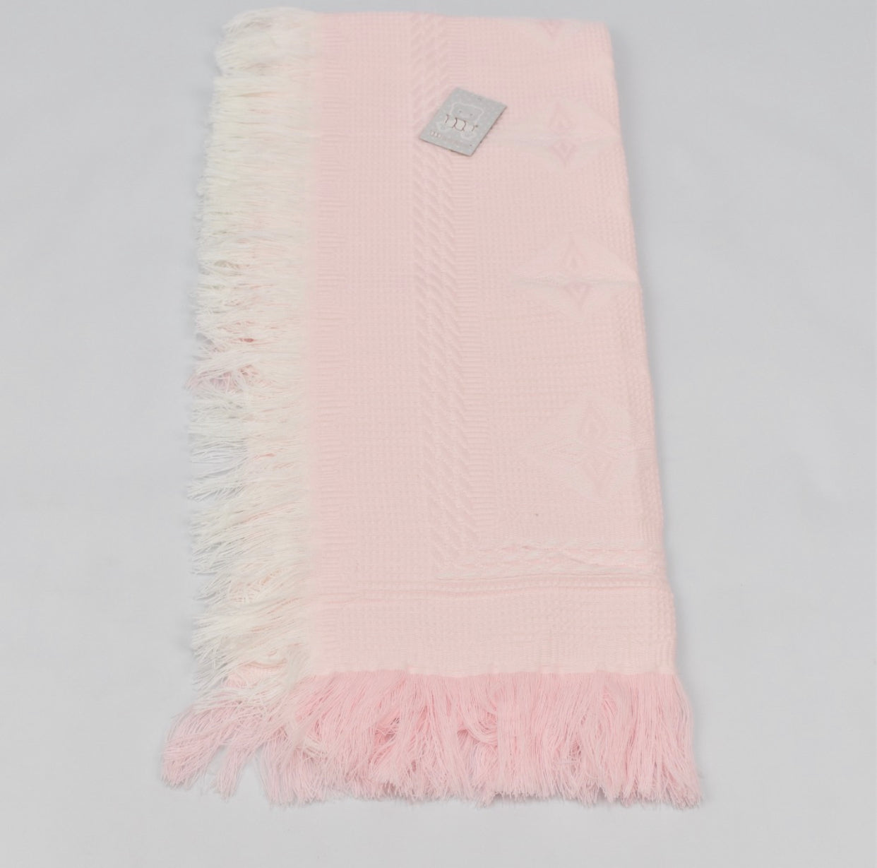 Baby Shawl with Frill and Diamond Detail