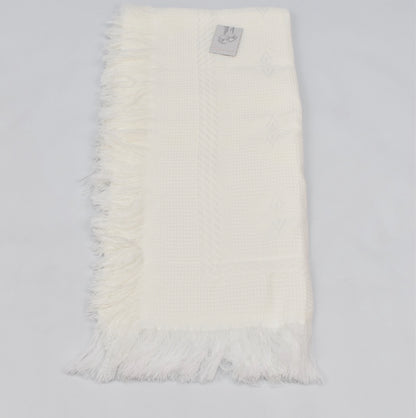 Baby Shawl with Frill and Diamond Detail