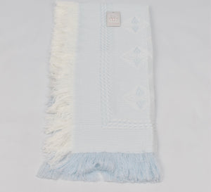 Baby Shawl with Frill and Diamond Detail -4 Colours